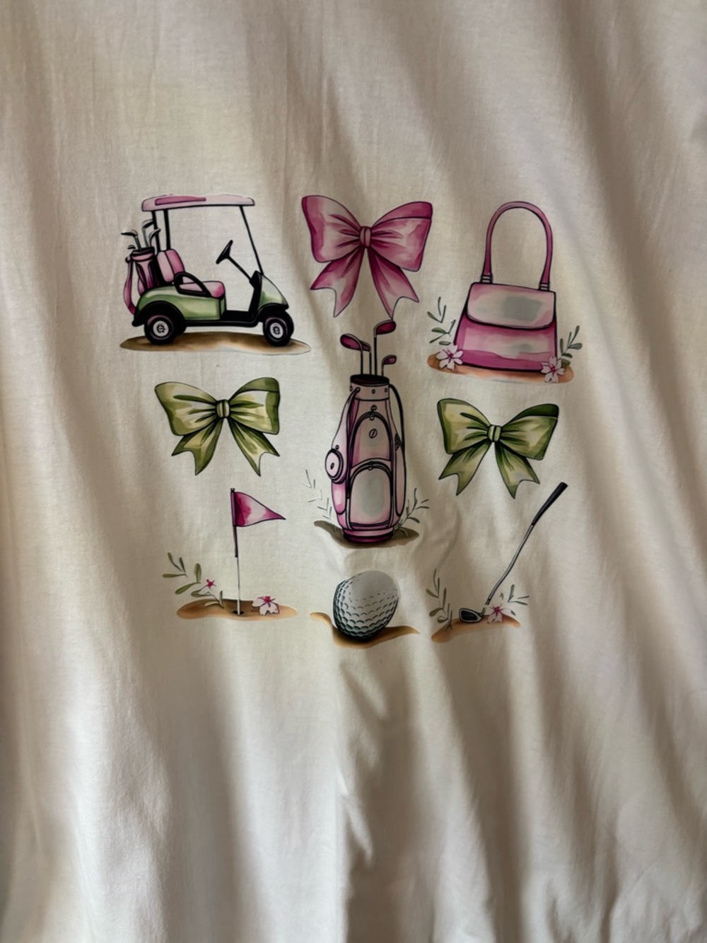 Pink & Green Golf Tee